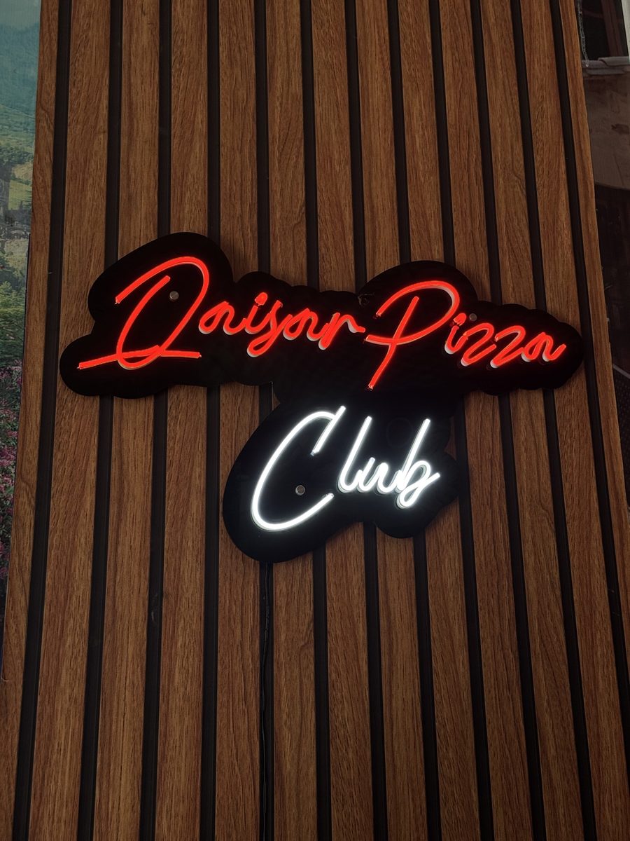 Neon sign made for Qaisar Pizza Club by PRINT POINT